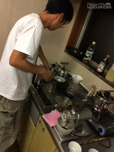 コーヒーの差し入れ　写真提供：松江市